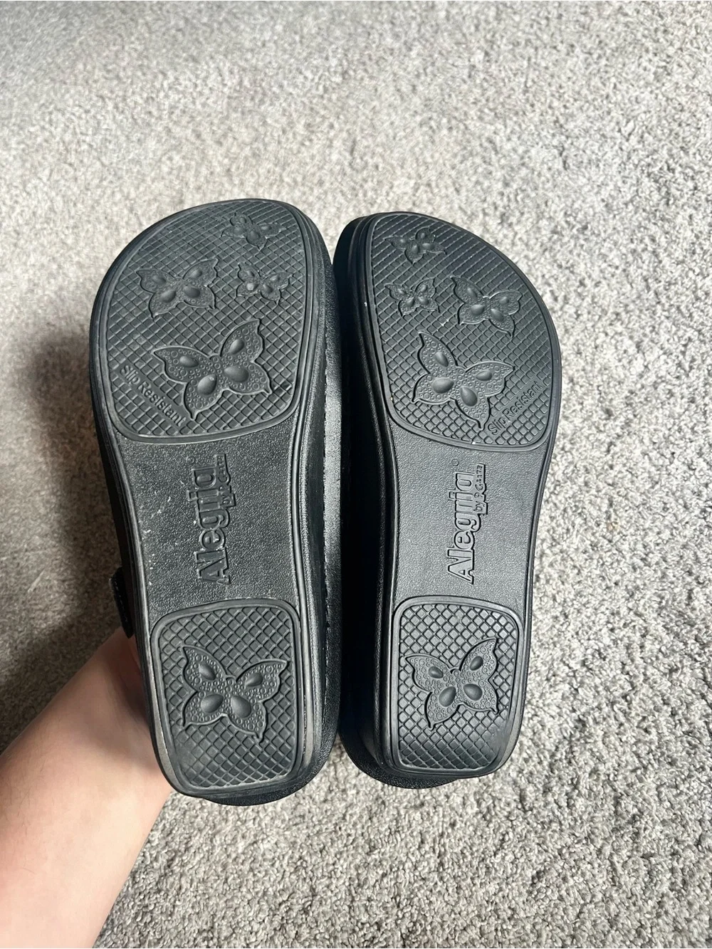 Alegria by PG Lite Dayna Size 37 Black Leather Mary Jane Shoes DAY-601